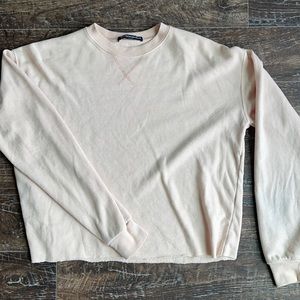 Brandi Melville pink cropped crew neck